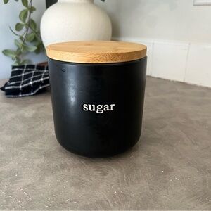 Signature Housewares Expressions black matte stoneware sugar canister
